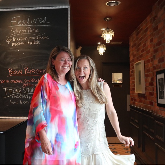 Vintage Cream Chiffon Beaded Evening Dress - Picture 11 of 11